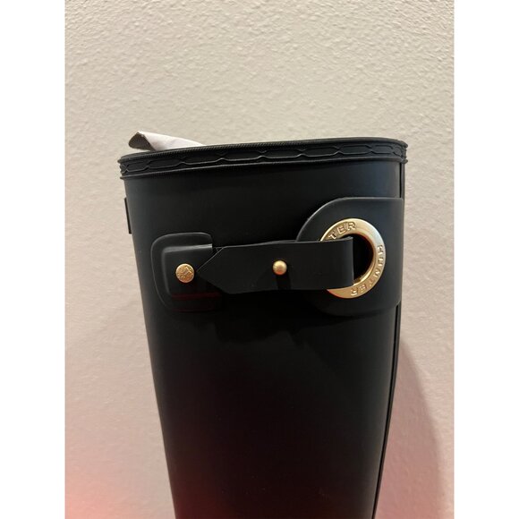 Hunter Original Refined Tall Rain Boots - Size 7 (Black) - Picture 2 of 10